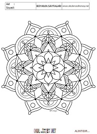 Mandala boyama sayfaları